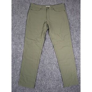 Olivers Apparel Passage‎ Pants Mens 36x30 Green Chino Straight Nylon Stretch